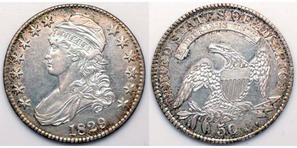 50 Цент США (1776 - ) Серебро 