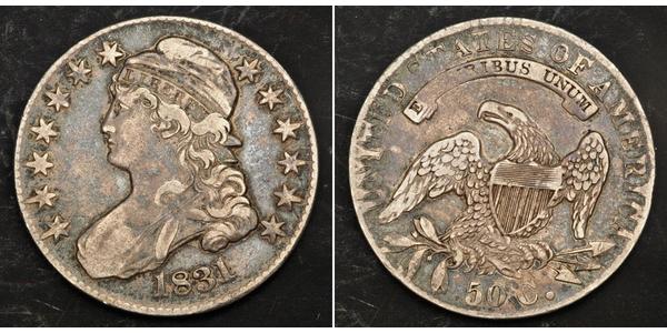 50 Цент США (1776 - ) Серебро 
