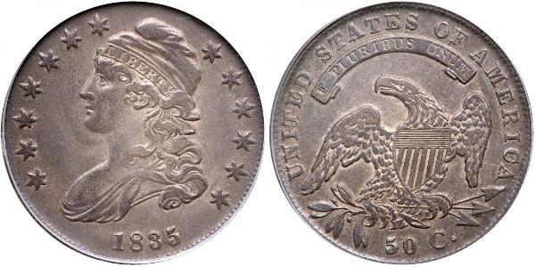 50 Цент США (1776 - ) Серебро 