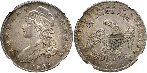 50 Цент США (1776 - ) Серебро 
