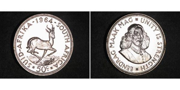 50 Цент Южно-Африканская Республика Серебро 