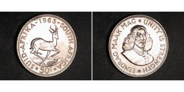 50 Цент Южно-Африканская Республика Серебро 