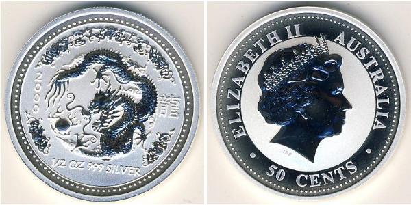 50 Цент Австралія (1939 - ) Срібло Єлизавета II (1926-2022)