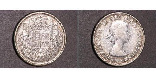 50 Цент Канада Срібло Єлизавета II (1926-2022)