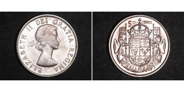 50 Цент Канада Срібло Єлизавета II (1926-2022)