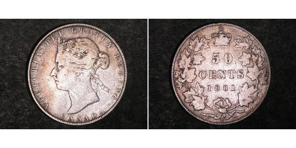 50 Цент Канада Срібло Вікторія (1819 - 1901)