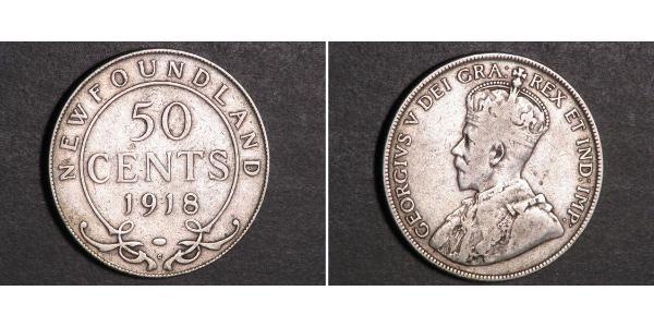 50 Цент Канада Срібло Георг V (1865-1936)