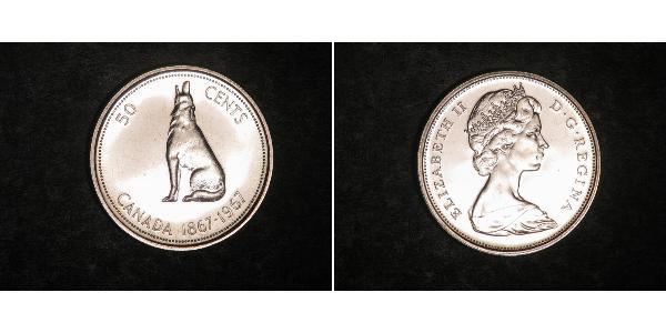 50 Цент Канада Срібло Єлизавета II (1926-2022)