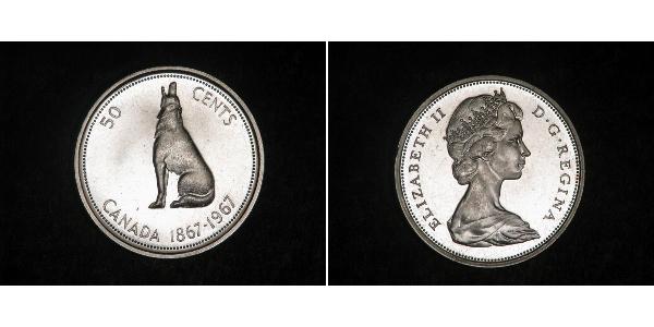 50 Цент Канада Срібло Єлизавета II (1926-2022)