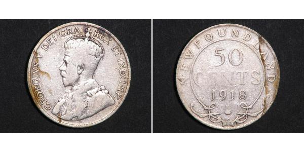 50 Цент Канада Срібло Георг V (1865-1936)