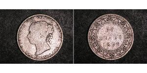 50 Цент Ньюфаундленд і Лабрадор Срібло Вікторія (1819 - 1901)