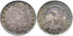 50 Цент США (1776 - ) Срібло 