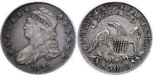 50 Цент США (1776 - ) Срібло 
