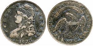 50 Цент США (1776 - ) Срібло 