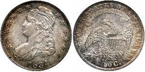 50 Цент США (1776 - ) Срібло 