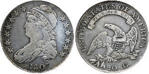50 Цент США (1776 - ) Срібло 