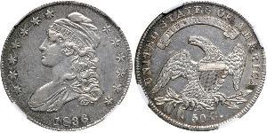 50 Цент США (1776 - ) Срібло 
