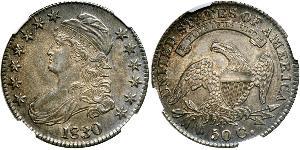 50 Цент США (1776 - ) Срібло 