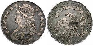 50 Цент США (1776 - ) Срібло 