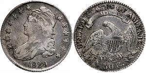 50 Цент США (1776 - ) Срібло 