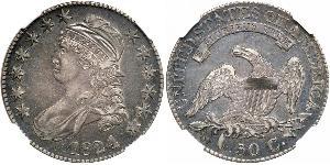 50 Цент США (1776 - ) Срібло 