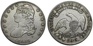 50 Цент США (1776 - ) Срібло 