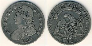 50 Цент США (1776 - ) Срібло 