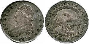 50 Цент США (1776 - ) Срібло 