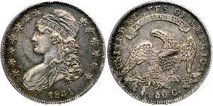 50 Цент США (1776 - ) Срібло 