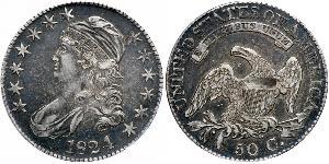 50 Цент США (1776 - ) Срібло 