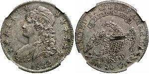50 Цент США (1776 - ) Срібло 