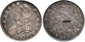 50 Цент США (1776 - ) Срібло 