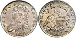 50 Цент США (1776 - ) Срібло 