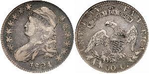 50 Цент США (1776 - ) Срібло 