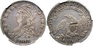 50 Цент США (1776 - ) Срібло 