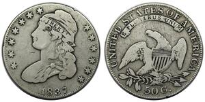 50 Цент США (1776 - ) Срібло 