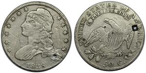 50 Цент США (1776 - ) Срібло 