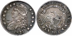 50 Цент США (1776 - ) Срібло 