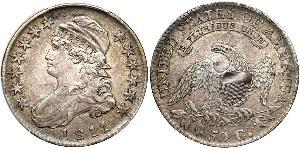 50 Цент США (1776 - ) Срібло 