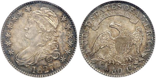 50 Цент США (1776 - ) Срібло 