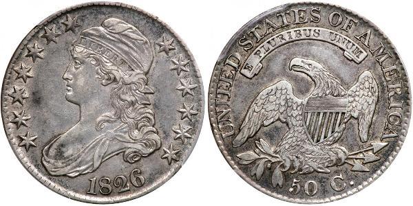 50 Цент США (1776 - ) Срібло 