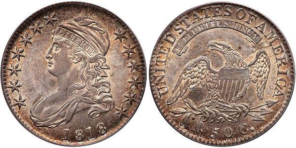 50 Цент США (1776 - ) Срібло 