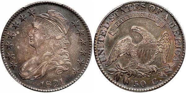 50 Цент США (1776 - ) Срібло 