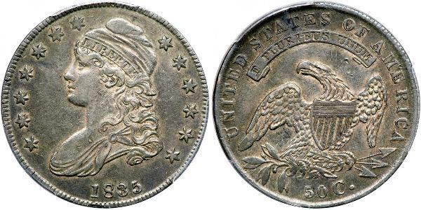 50 Цент США (1776 - ) Срібло 
