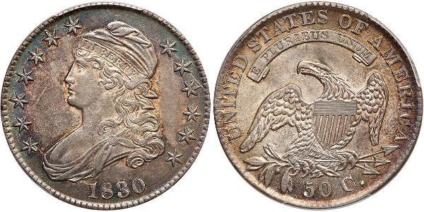 50 Цент США (1776 - ) Срібло 