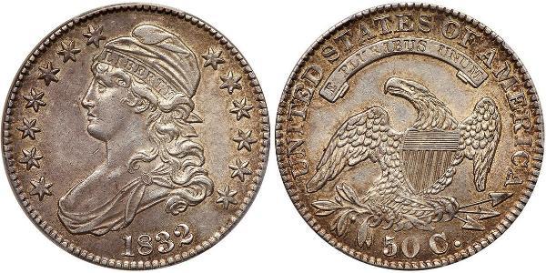 50 Цент США (1776 - ) Срібло 