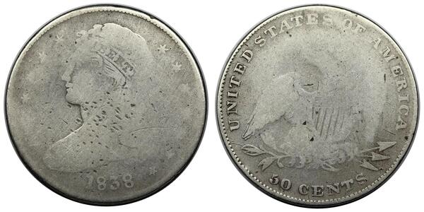 50 Цент США (1776 - ) Срібло 