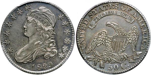 50 Цент США (1776 - ) Срібло 