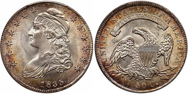 50 Цент США (1776 - ) Срібло 