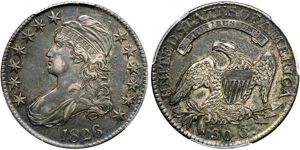 50 Цент США (1776 - ) Срібло 